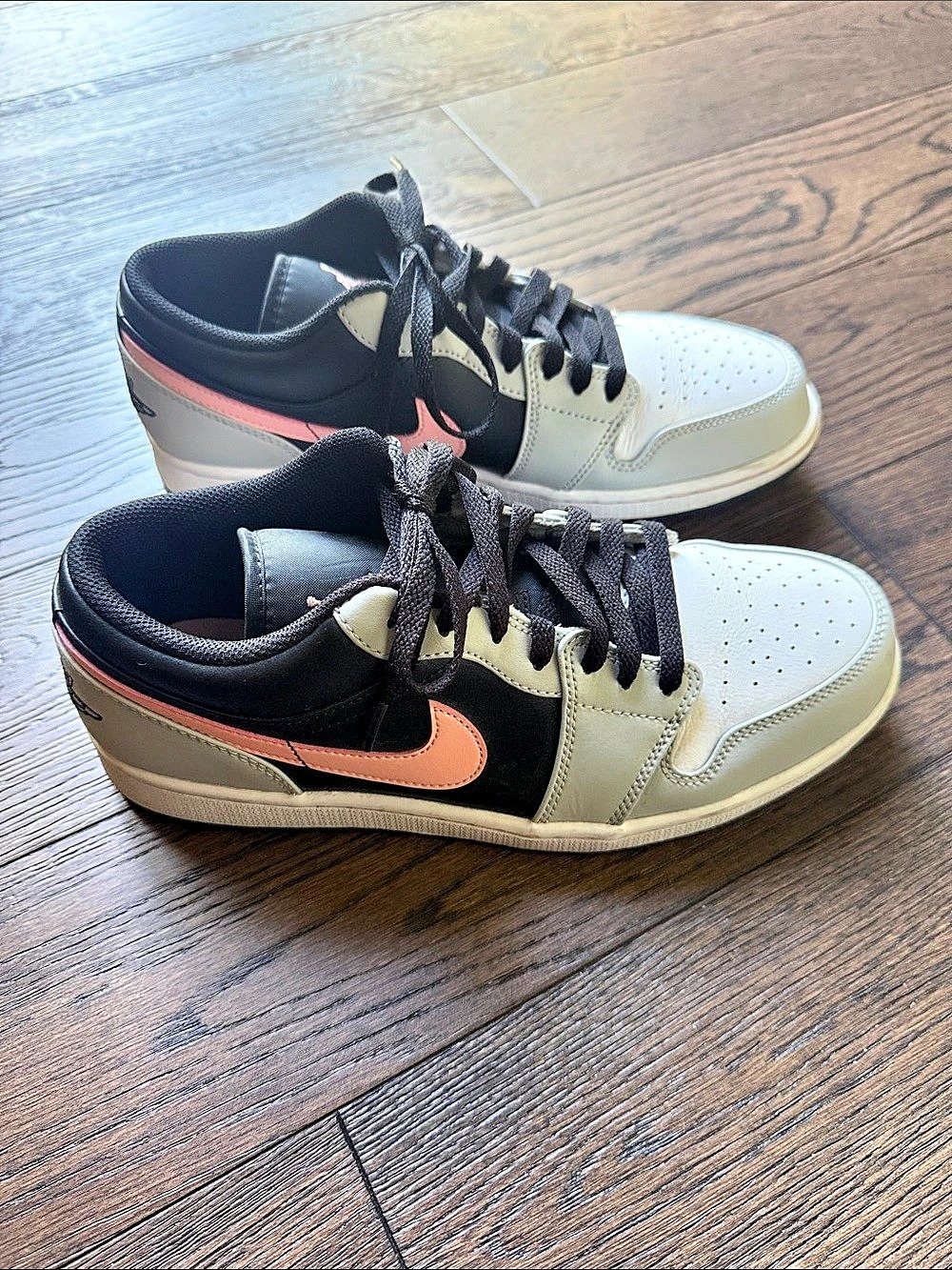 Jordan Color Block Sneakers in Black, Grey & Pink